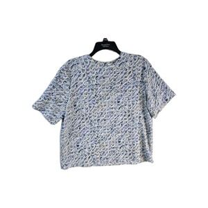 Vintage Women's Blouse  Large  Blue Christie & JILL
